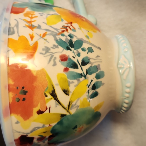 Pioneer Woman Willow 27 oz cup/bowl with plastic hinged vent. EUC - Picture 5 of 6